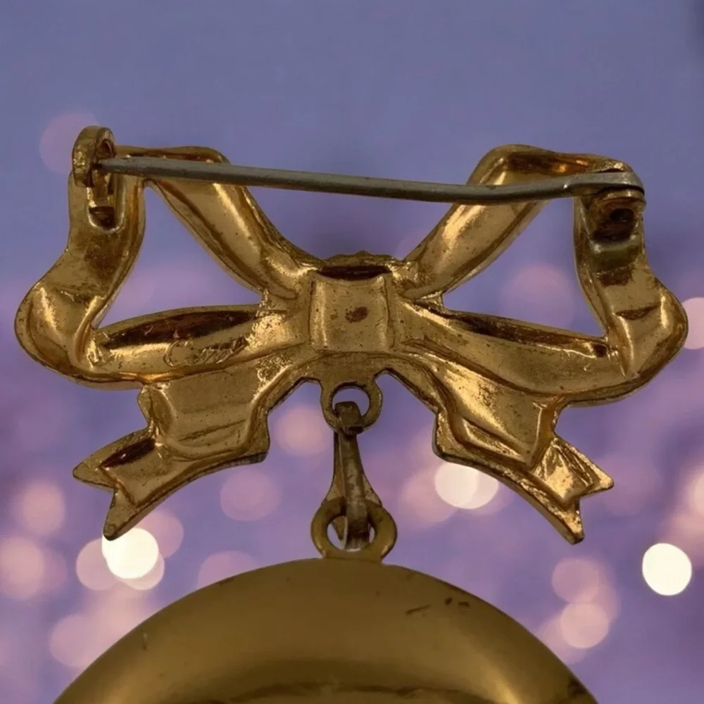 Antique c1919 Coro Locket Brooch Pin, Art Nouveau Style, Early Makers Mark, Rare - Picture 10 of 10